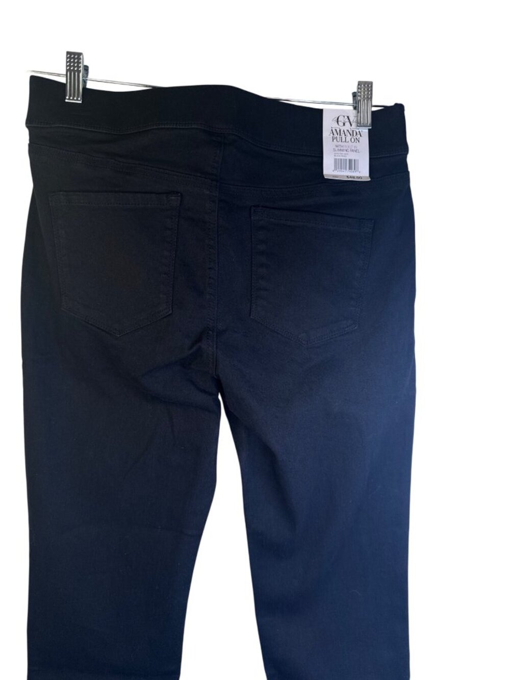 New Gloria Vanderbilt Size 10 Amanda Black Pull-On Slimming Stretch Pants - Picture 11 of 14